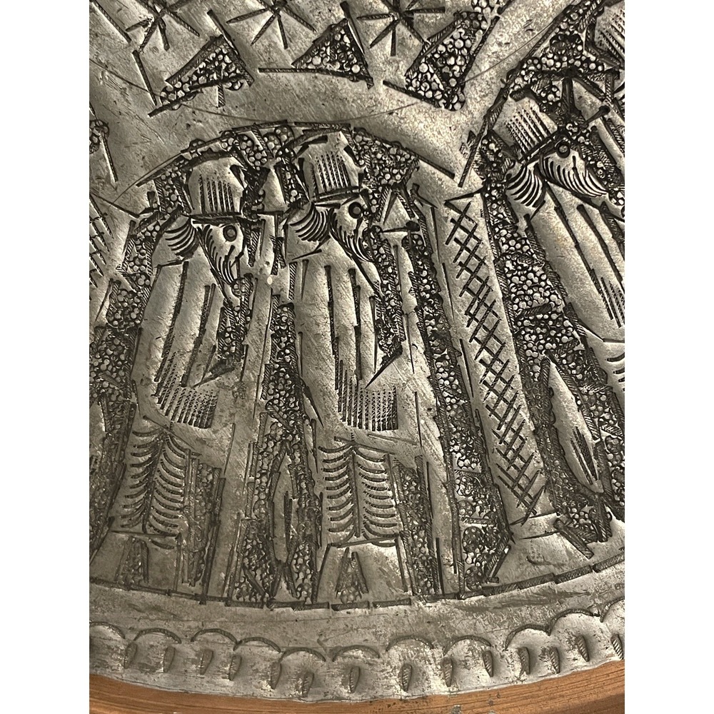 Hammered Metal Wall Plate 15"‎ Middle Eastern - Picture 5 of 10